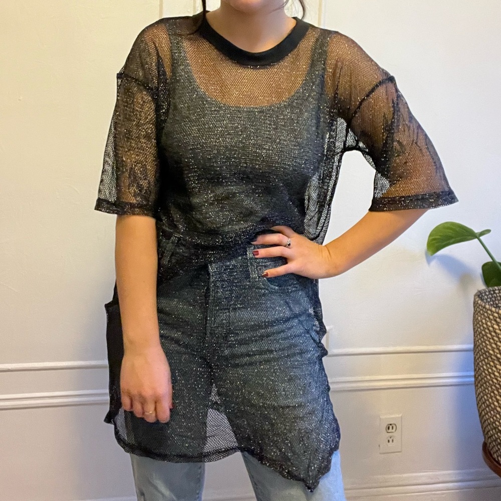 Unique Party Glitter Mesh Dress Size M